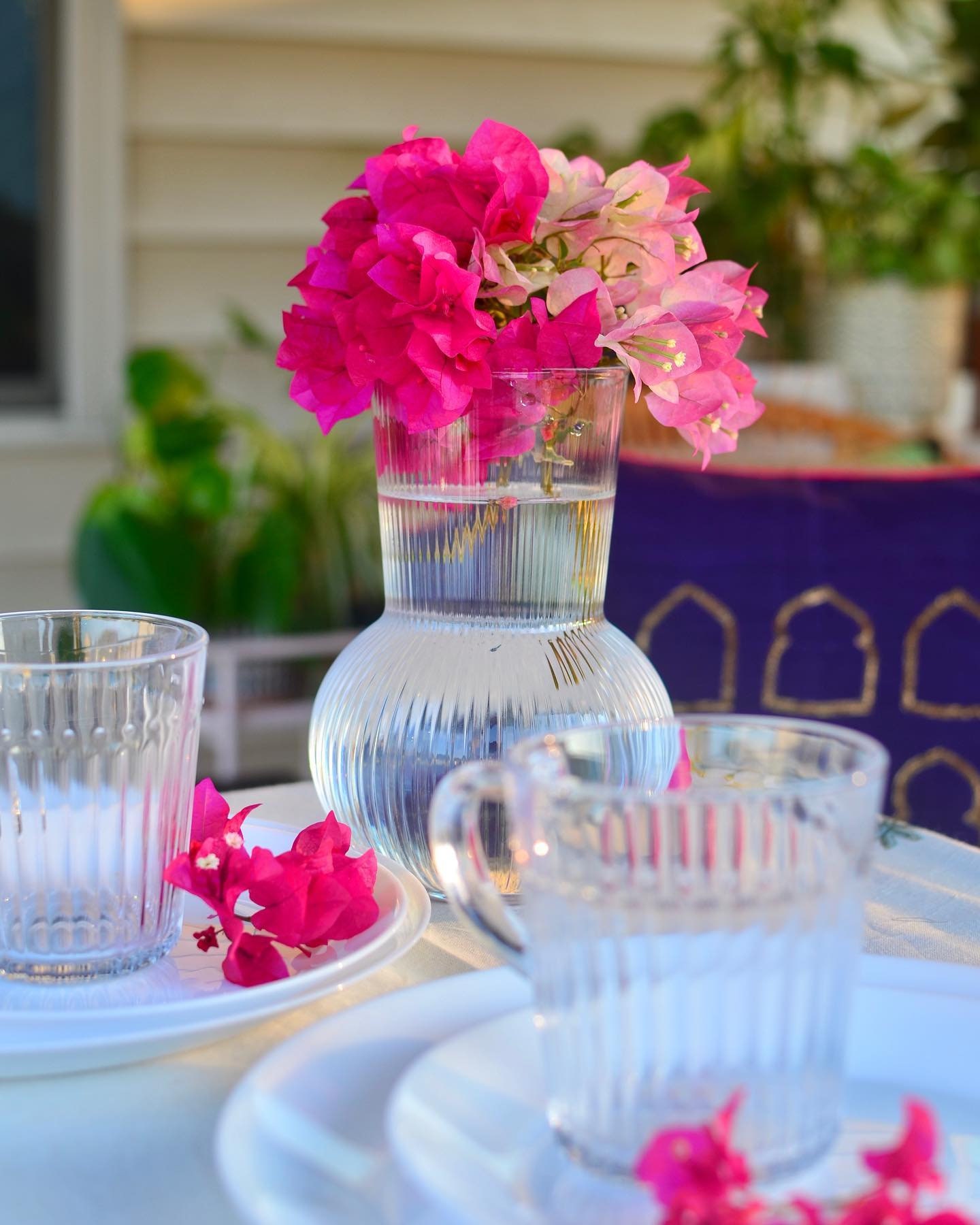 Ribbed Glass Vase Fluted Glass Vase Decorative Vases Clear Flower Vase