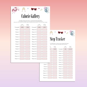 WIRE BOUND Eras Weightloss Journal - Including Measurements, Weekly Weigh in, Pounds Lost and Weightloss Rewards, Graph, Step Tracker image 9
