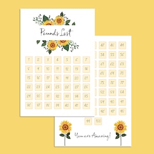 BINDED Sunflower Weightloss Journal Including Measurements, Weekly Weigh in, Pounds Lost and Weightloss Rewards image 6