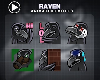 6 emote ANIMATE di Raven - Emote ANIMATE di Raven - Emote ANIMATE di Twitch