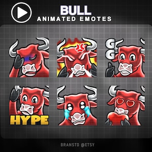 6x emote di toro animate animate - emote di toro animate - emote animate di Twitch ANIMATE