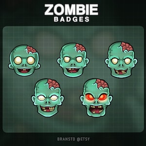 5x odznak Zombie - Odznaki Zombie Twitch - odznaki Twitch
