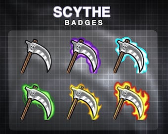 6x Scythe Anstecker - Scythe Twitch Anstecker - Twitch Anstecker