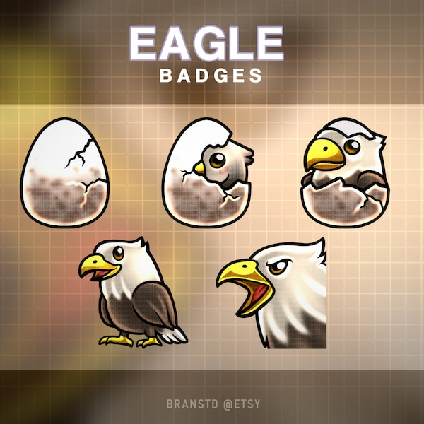 5x Badges Eagle - Badges Twitch Eagle - badges twitch