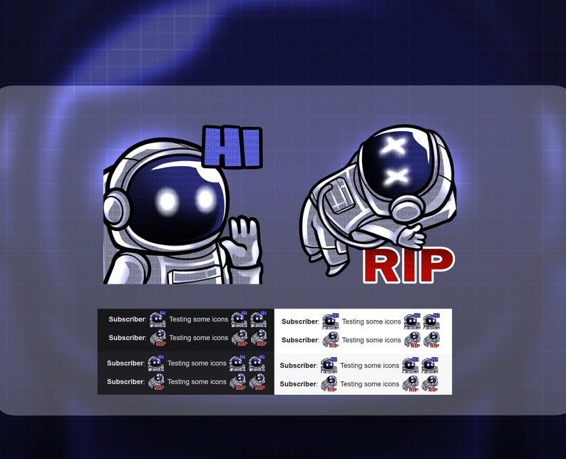 Astronaut Twitch Emotes: Spaceman Streamer Emotes (digital Download) - Etsy