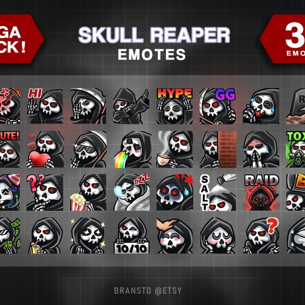 Twitch Emotes Mega Pack - Skull Reaper Emotes