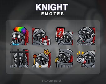 Knight Twitch Emotes: Crusader Warrior Stream Emotes (Digital Download)