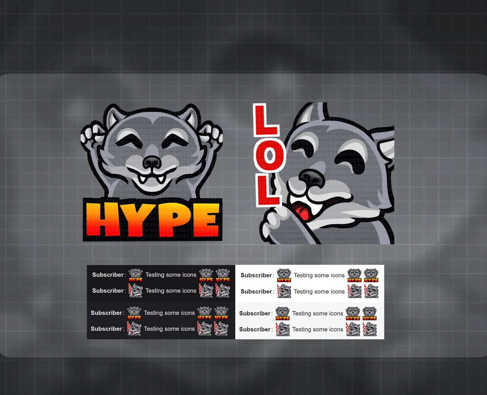 8 X Wolf Twitch Emotes - Wolf Twitch Emotes - Wolf Twitch Emotes - Etsy