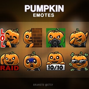 8x Pumpkin twitch emotes - Pumpkin twitch emotes - Pumpkin twitch emotes