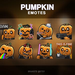 8x Pumpkin twitch emotes - Pumpkin twitch emotes - Pumpkin twitch emotes