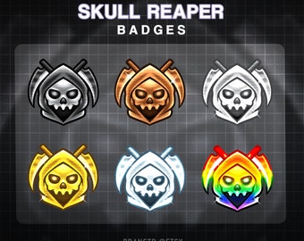 6x Skull Reaper Anstecker - Skull Reaper Twitch Anstecker - Twitch Anstecker