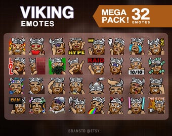 Twitch emotes Mega Pack - Viking emotes