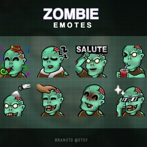 8 x Emote di twitch di Zombie - Emote di twitch di Zombie