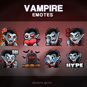 8x Vampire twitch emotes - Vampire twitch emotes - Vampire twitch emotes