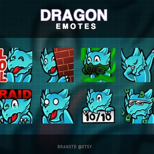8 x Dragon twitch emotes - Dragon twitch emotes