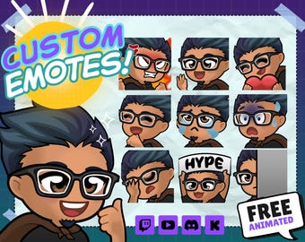 Custom Chibi Emotes for Streamers and Vtuber