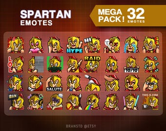 Twitch emotes Mega Pack - Spartan emotes
