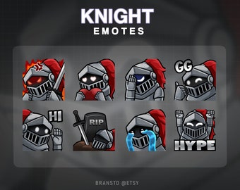 8x Ritter Twitch Emotes - Kreuzfahrer Twitch Emotes - Krieger Twitch Emotes