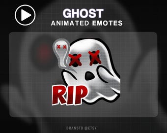 RIP Ghost Animated Emote: Twitch, Discord, YouTube (Digital Download)