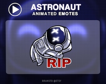 RIP Astronaut Animated Emote: Twitch, Discord, YouTube (Digital Download)