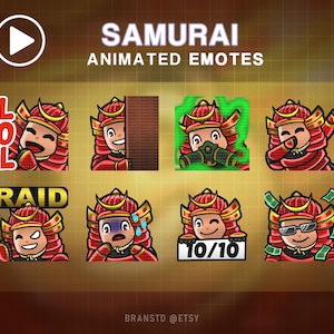 8X emote di contrazione samurai animate - emote di contrazione animate