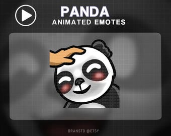Pat Panda Animated Emote: Twitch, Discord, YouTube (Digital Download)