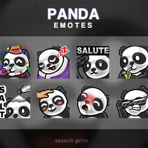 8 x Panda twitch emotes - Panda twitch emotes