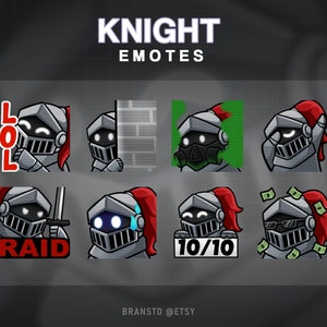 8x emotikony twitch rycerza - emotikony twitch krzyżowca - emotikony twitch wojownika
