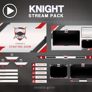 Knight Stream Package: Animated Twitch Overlay (Digital Download)
