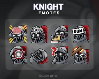 Knight Twitch Emotes: Crusader Warrior Stream Emotes (Digital Download)