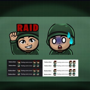8 X Soldier Twitch Emotes - Army Twitch Emotes - Etsy