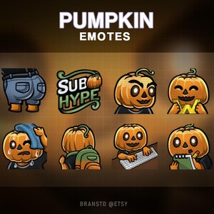 8x Pumpkin twitch emotes - Pumpkin twitch emotes - Pumpkin twitch emotes