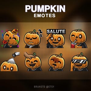 8x Pumpkin twitch emotes - Pumpkin twitch emotes - Pumpkin twitch emotes