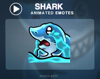 Cry Shark Animated Emote: Twitch, Discord, YouTube (Digital Download)