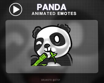 Eat Panda Animated Emote: Twitch, Discord, YouTube (Digital Download)