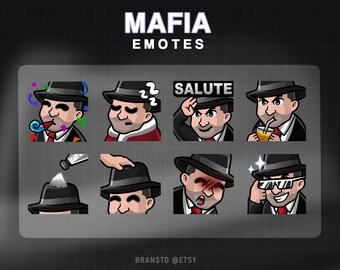 Mafia Twitch Emotes: Gangster Stream Emotes (Digital Download)