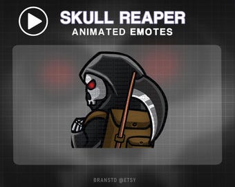 Walking Away Skull Reaper Animated Emote: Twitch, Discord, YouTube