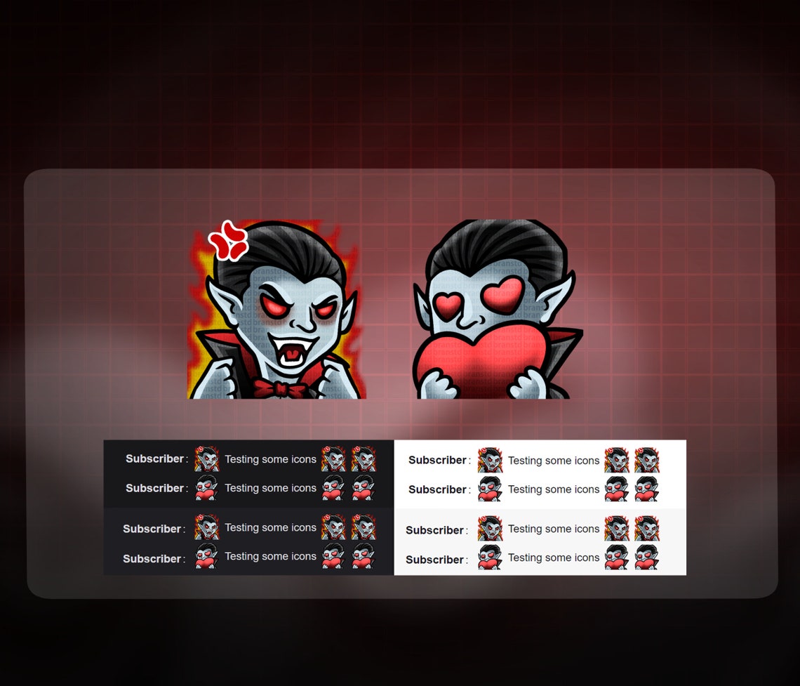 8x Vampire Twitch Emotes Vampire Twitch Emotes Vampire - Etsy