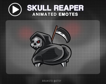 Twerk Skull Reaper Animated Emote: Twitch, Discord, YouTube (Digital Download)