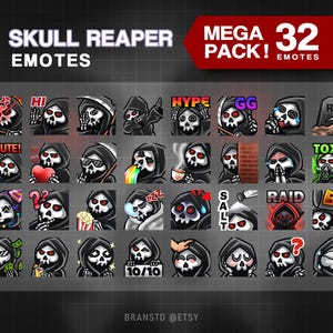 Twitch emotes Mega Pack - Skull Reaper emotes