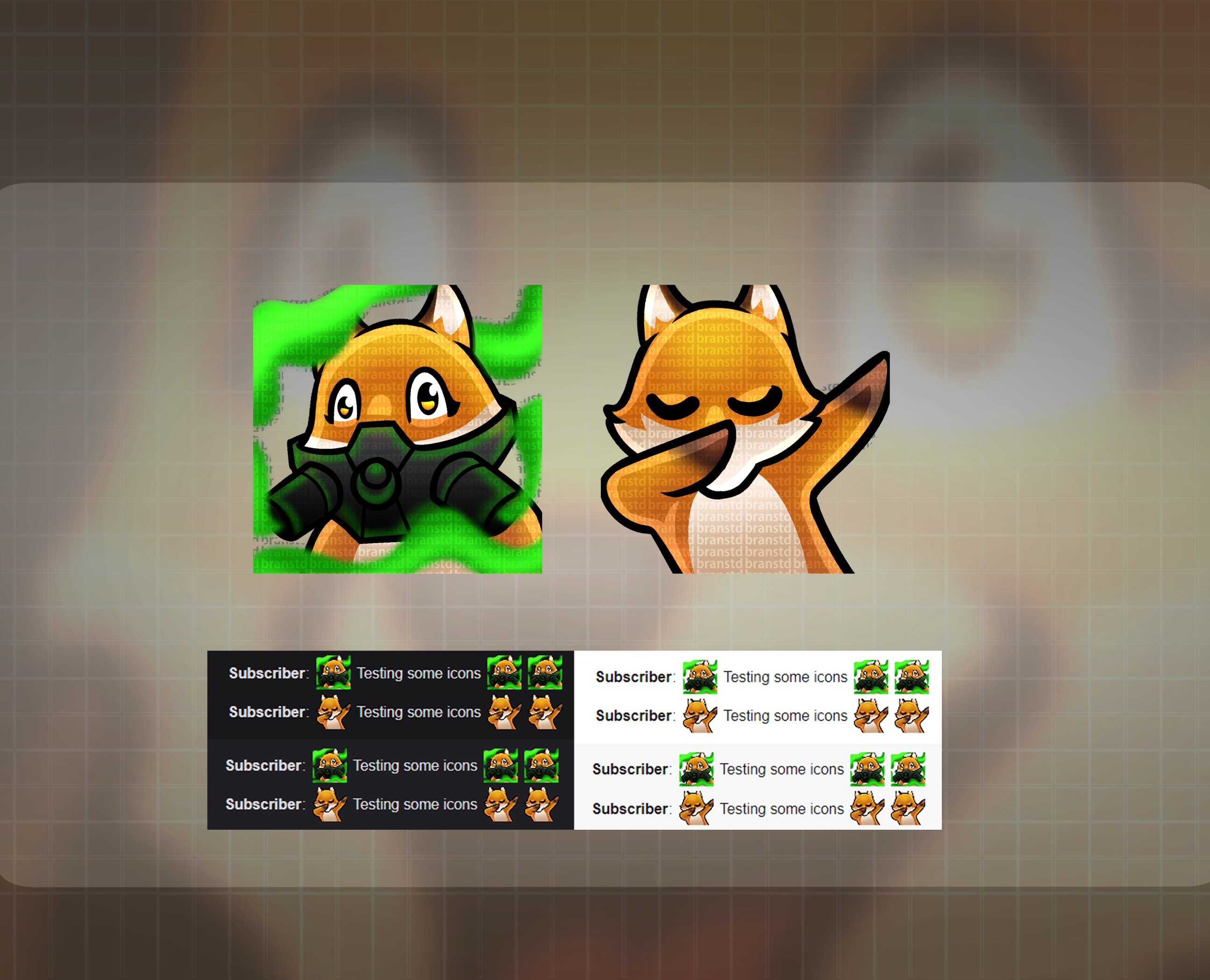 8 X Fox Twitch Emotes - Fox Twitch Emotes - Fox Emotes - Etsy