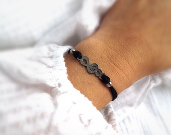 Pulsera de la nota de la música de plata, joyería de la clave del violín, regalo de la música, regalo del maestro de la música