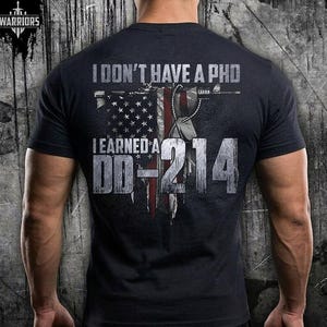 I Earned A DD214 Digital for Men, Gift for Veteran Dad, Proud Veteran PNG, Military Service Design, Veteran Gift
