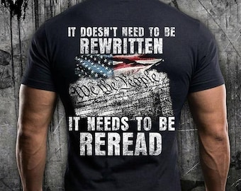 We The People Reread Digital for Men, Gift for Veteran Dad, Constitution PNG, Patriotic Freedom Design, USA Gift