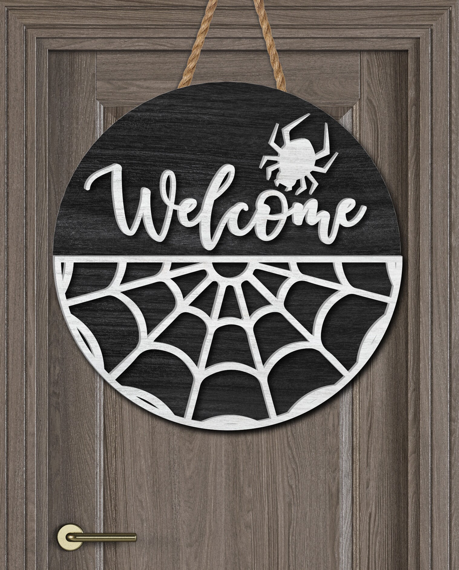 Welcome Halloween Door Hanger Bundle Svg Halloween Sign - Etsy
