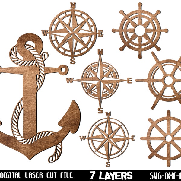 Anchor SVG-laser cut file-anchor-anchor cricut-svg files for cricut-multilayer laser file