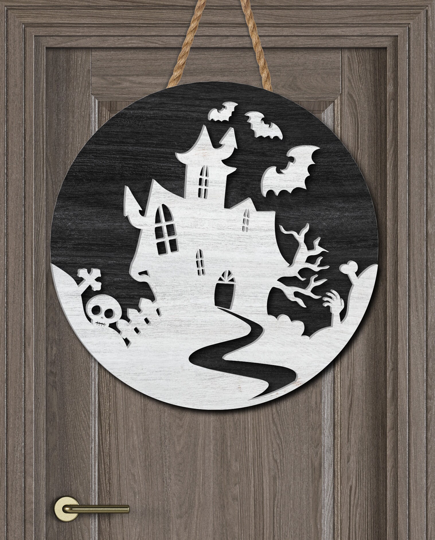Welcome Halloween Door Hanger Bundle Svg Halloween Sign - Etsy