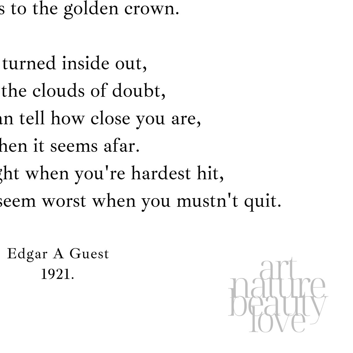 dont quit edgar guest