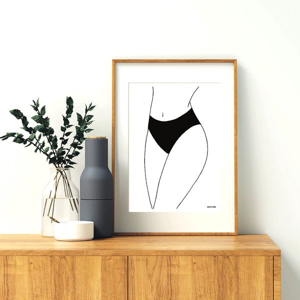 Illustration "Madame Culottée" / Art Poster / Poster / Wall Decoration / Woman / Minimalist Portrait