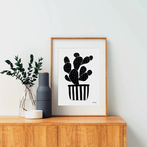 Illustration "Kaktus" / Plakat Kunst / Poster / Wanddekoration / Pflanzen